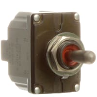 Safran Electrical & Power Toggle Switch, 2 Pole, (ON)-ON-(ON), 11A, 115VAC, Sealed, Screw Term, MS27407-6