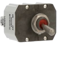 Safran Electrical & Power Switch, Toggle, 4 Pole, ON-NONE-OFF, 15A, 115VAC, Sealed, Screw Terminal, MS24525-22