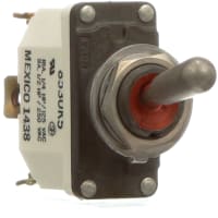 Safran Electrical & Power Switch, Toggle, 1 Pole, ON-NONE-(ON), 11A, 115VAC, IP68 Sealed, Screw Terminal