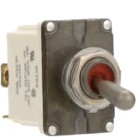 Safran Electrical & Power Switch, Toggle, 2 Pole, ON-NONE-OFF, 15A, 115VAC, IP68 Sealed, Screw Terminal