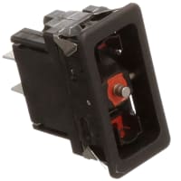 Safran Electrical & Power Rocker Switch, DPDT, (ON)-OFF-(ON), W/O Actuator, Base Only, Non-Illuminated