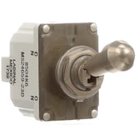 Safran Electrical & Power Switch, Toggle, 2 Pole, ON-NONE-ON, 15A, 115VAC, Sealed, Screw Terminal, MS24659-23D