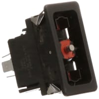 Safran Electrical & Power Rocker Switch, DP3T, (ON)-ON-(ON), W/O Actuator, Base Only, Non-Illuminated