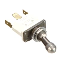 Safran Electrical & Power Toggle Switch, Locking, 1Pole, ON-NONE-ON, 15A, 115VAC, IP68 Sealed, Spade Terminal