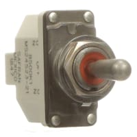 Safran Electrical & Power Switch, Toggle, 1 Pole, ON-OFF-ON, 20A, 115VAC, Sealed, Screw Terminal, MS24523-21