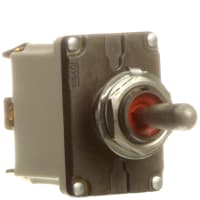 Safran Electrical & Power Switch, Toggle, 2 Pole, (ON)-OFF-(ON), 11A, 115VAC, IP68 Sealed, Screw Terminal