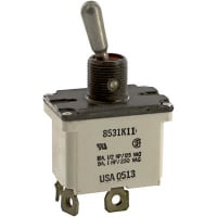 Safran Electrical & Power Switch, Toggle, 2 Pole, OFF-NONE-(ON), 11A, 115VAC, IP68 Sealed, Screw Terminal