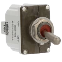 Safran Electrical & Power Switch, Toggle, 2 Pole, ON-NONE-OFF, 15A, 115VAC, Sealed, Screw Terminal, MS24524-22