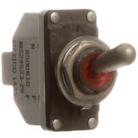 Safran Electrical & Power Switch, Toggle, 1 Pole, ON-NONE-(OFF), 15A, 115VAC, Sealed, Screw Terminal, MS24523-29