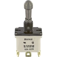 Safran Electrical & Power Switch, Toggle, Locking, 2Pole, (ON)-OFF-(ON), 11A, 115VAC, IP68 Sealed, Screw Terminal