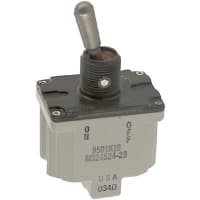 Safran Electrical & Power Switch, Toggle, 2 Pole, ON-NONE-(OFF), 11A, 115VAC, Sealed, Screw Terminal, MS24524-29