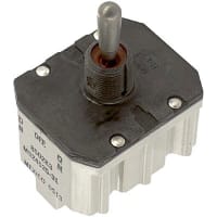 Safran Electrical & Power Switch, Toggle, 4 Pole, ON-OFF-(ON), 11A, 115VAC, Sealed, Screw Terminal, MS24525-31