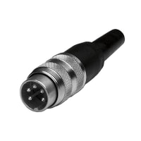 Amphenol Tuchel Industrial Connector circular din str male cable conn 5 silver plt solder contact ip 40