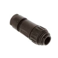 Amphenol Tuchel Industrial Circular Plastic Male Cable Connector, For 6+Gnd Crimp Contact Black