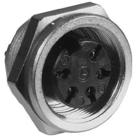 Amphenol Tuchel Industrial Connector 5 Female 20 to 26 AWG 6 mm 300 V 5 A Die Cast, C091 A Series