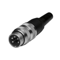 Amphenol Tuchel Industrial Connector circular din str male cable conn 2 silver plt solder contact ip40