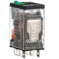 Schneider Electric/Legacy Relays Legacy Power Relay, 15A, DPDT, 24VDC, Locking Button, LED, 782 Power Series