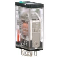 Schneider Electric/Legacy Relays Relay, Miniature, SPDT, 15 Amp, 24VDC, Solder/Plug-In, Full Featured, 781 Series