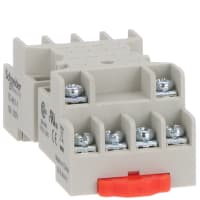 Schneider Electric/Legacy Relays Relay Socket, 14 Pin, 4 Pole, 10 A, 300 V, 1600 VRMS, DIN Rail/Panel Mnt, Gray, 20-14AWG