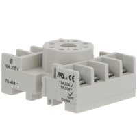 Schneider Electric/Legacy Relays Relay Socket, 8 Pin, DIN or Panel Mount, 300 or 600 V (Nom.), 15 or 10 A (Nom.)