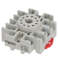 Schneider Electric/Legacy Relays Relay Socket, 11 Pin Octal, 3 Pole, 300/600 V, 5/15 A, Screw, DIN Rail/Panel Mount