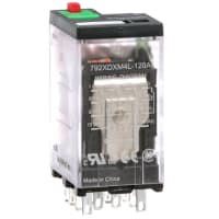 Schneider Electric/Legacy Relays Relay 4PDT, 120AC, 6A, 300 V, Socket Mount, Blade Terminal, 792 Control Series