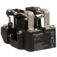 Schneider Electric/Legacy Relays Power Relay, Open Style, 40A, DPDT, 600V, 290 Ohms, 199 Series