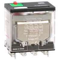 Schneider Electric/Legacy Relays Relay, 15 A, 120 VAC, Power, 120 VAC, 2220, Quick Connect Solder/Plug-In, 15 A