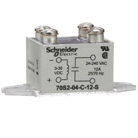 Schneider Electric/Legacy Relays Relay, 24 to 280 VAC, Solid State, 12, SPST-NO, 60, 150 A, Panel Mount, 6 mA