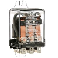 Schneider Electric/Legacy Relays Relay, E-Mech, Gen-Purp, 3PDT, 20A, Ctrl-V 24DC, Vol-Rtg 150AC, Side Flange