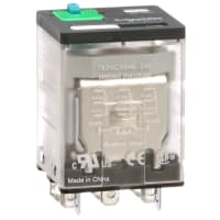 Schneider Electric/Legacy Relays Relay, 15A, 24 VDC at +25deg.C, 3PDT, 400 Ohms Solder/Plug-In, 0.1 in, -40C