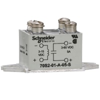 Schneider Electric/Legacy Relays Relay, 3 to 60 VDC, Solid State, 5, SPST-NO, 7 A, Panel Mount, 2500 V (RMS)