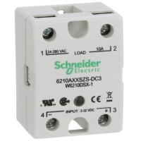 Schneider Electric/Legacy Relays Relay, SSR, Zero-Switching, SPST-NO, Cur-Rtg 10A, Ctrl-V 3-32DC, Vol-Rtg 24-280AC