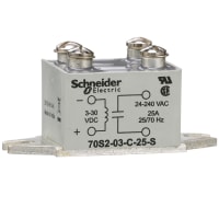 Schneider Electric/Legacy Relays Relay, 24 to 240 VAC (Load), 3 to 30 VDC (Control), Solid State, SPST-NO, AC