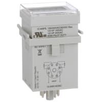 Schneider Electric/Legacy Relays Relay, E-Mech, Timing, Multi-Function, DPDT, 12A, Vol-Rtg 240/30AC/DC, 8 Pin