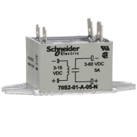 Schneider Electric/Legacy Relays Relay, 3 to 60 VDC, Solid State, 5, SPST-NO, 7 A, Panel Mount, 2500 V (RMS)