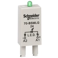 Schneider Electric/Legacy Relays Module, Relay Socket, LED Indicator, Green, 24 VAC/VDC, UL Recognized