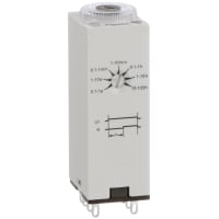 Schneider Electric/Legacy Relays Relay, E-Mech, Timing, On Delay, DPDT, 5A, Ctrl-V 110AC, Socket Mnt, Plug-In