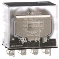 Schneider Electric/Legacy Relays RELAY, POWER, ICE CUBE, PLAIN COVER, 4PDT, SOLDER/PLUG-IN, 15 AMP, 24VDC