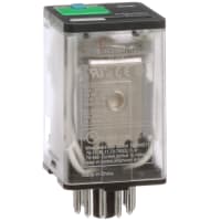 Schneider Electric/Legacy Relays Relay, E-Mech, 3PDT, Ctrl-V 12DC, 10A, 250VAC, Socket Mnt, Octal, 11 Pin, LED, 750 Series