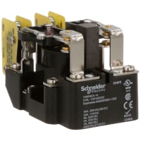 Schneider Electric/Legacy Relays Relay, E-Mech, Power, DPDT, Cur-Rtg 40A, Ctrl-V 110DC, Vol-Rtg 277/28AC/DC, Scre