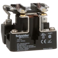 Schneider Electric/Legacy Relays Power Relay, E-Mech, DPST-NO, 40A, 120VAC, Panel Mount, 290 Ohms (Nom.)