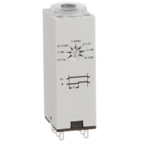 Schneider Electric/Legacy Relays Relay, E-Mech, Timing, On Delay, DPDT, 5A, Ctrl-V 24DC, Socket Mnt, Plug-In