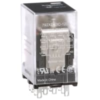 Schneider Electric/Legacy Relays Relay 4PDT, 120AC, 3A, 300 V, Socket Mount, Blade Terminal, 792 Control Series