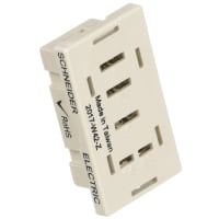 Schneider Electric/Legacy Relays Relay Socket, 5 Pin, 1 Pole, 15 A, 300 V, 2500 VRMS, Chassis Mount, Light Gray, 18 g