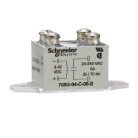 Schneider Electric/Legacy Relays Relay, 240 VAC, Solid State, 6 A, SPST-NO, 3000 V (RMS), -40 deg.C, 100 deg.C