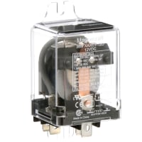 Schneider Electric/Legacy Relays Relay, E-Mech, Gen-Purp, SPDT, 25A, Ctrl-V 12DC, Vol-Rtg 300AC, Side Flange