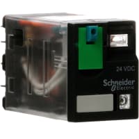 Schneider Electric/Legacy Relays Relay 4PDT, 240AC, 6A, 300 V, Socket Mount, Blade Terminal, 792 Control Series