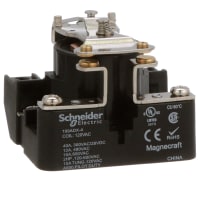 Schneider Electric/Legacy Relays Relay, Power, 40 A, 120 VDC, Solid State, Panel Mount, 90 VAC, 290Ohms (Nom.)