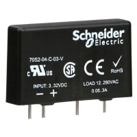 Schneider Electric/Legacy Relays Relay 24 to 280 VAC SPST-NO 3 60 A Peak @ +25° C PCB 3750 V (RMS)